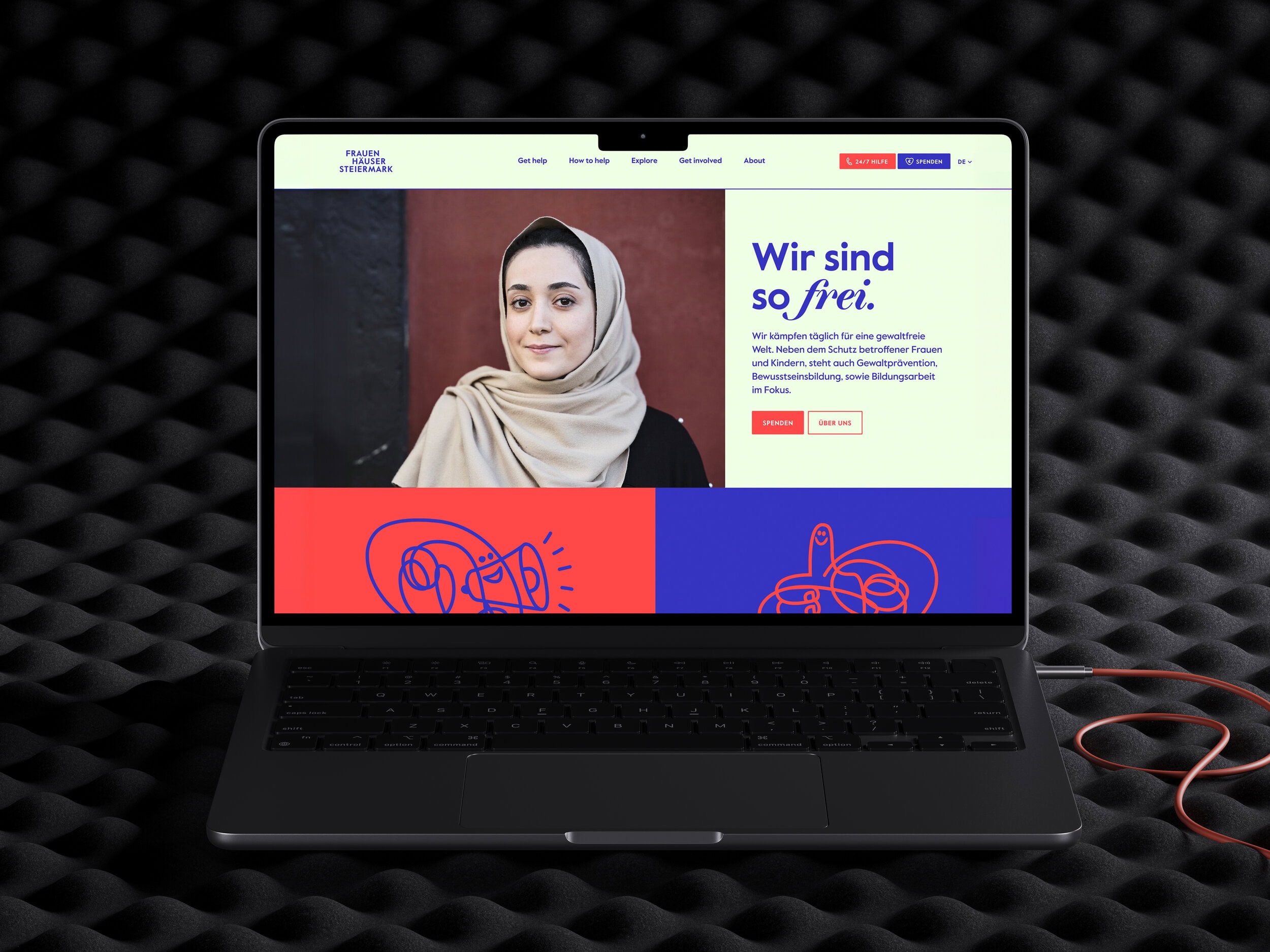 Frauenhäuser Website Screendesign