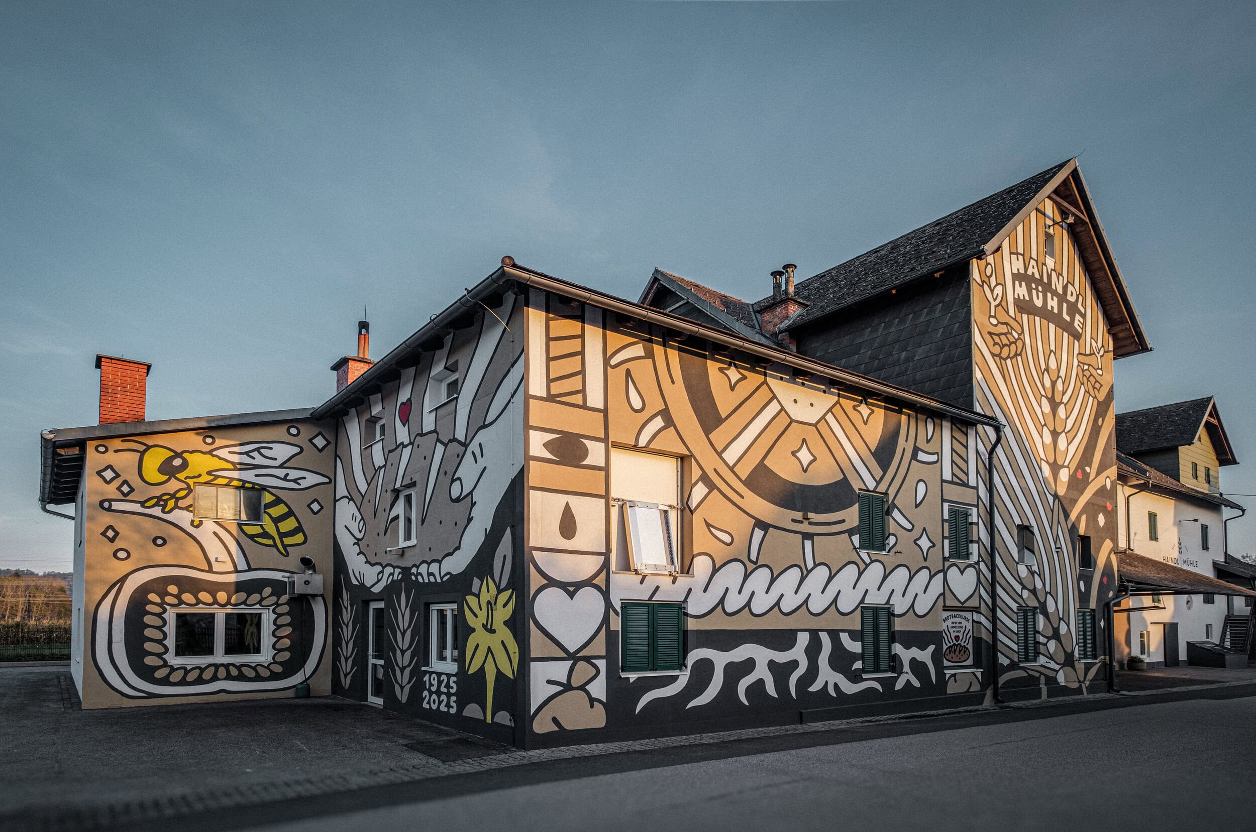 Haindl Mühle Mural Illustration